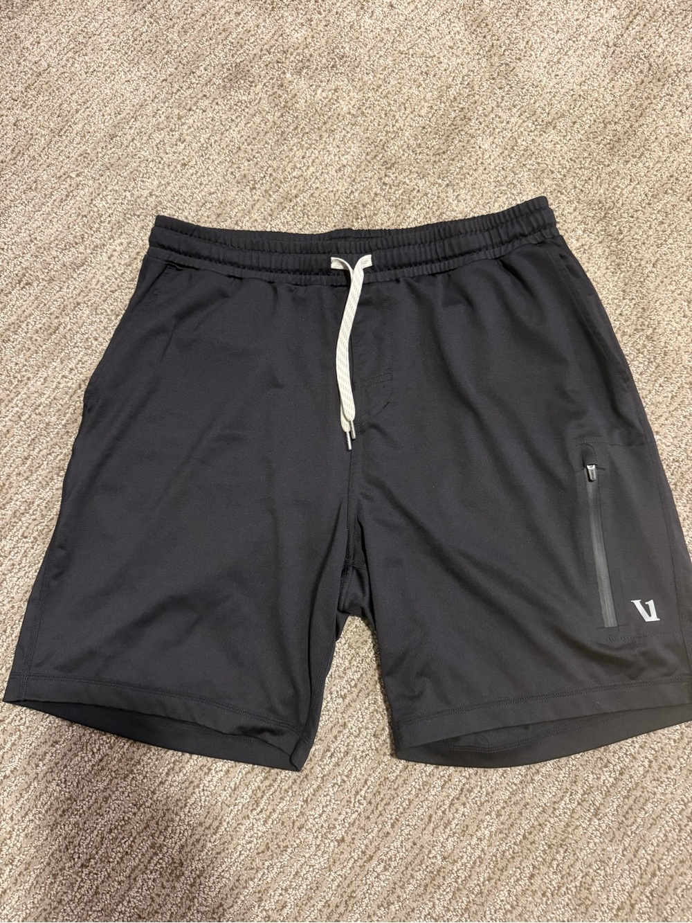 Vuori Black Men's Athletic Drawstring Shorts